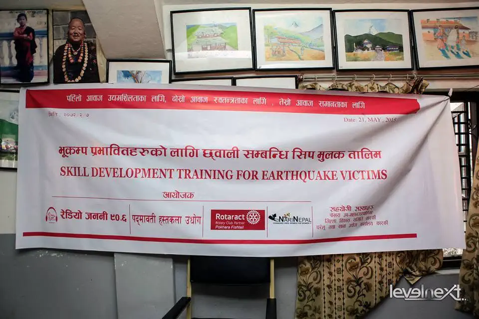 Women and community members participating in a Nari Nepal program