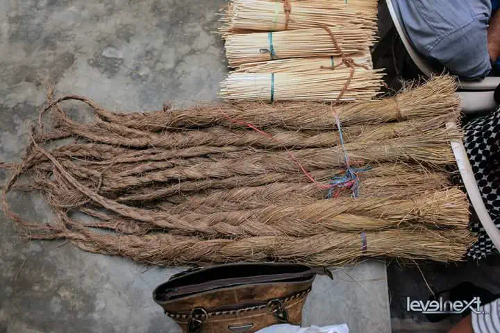 Locally made products displayed at a market